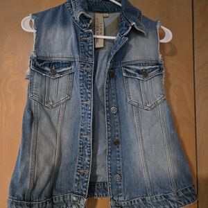 Burberry Blue Denim Vest Jacket